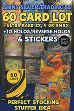 Pokemon Card Lot 60 OFFICIAL TCG Cards  Ultra Rare  VMAX GX EX VSTAR OR V 