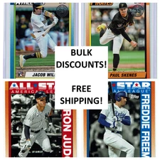 2025 Topps 1990 Anniversary Cards - Complete Your Set, You Pick!
