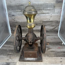 Antique Coffee Grinder Simplex No 4 Cast Iron Double Wheel