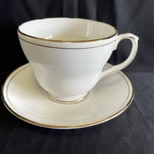 Vintage Duchess Large Tea Cup and Saucer - Gold Gilt - Bone China