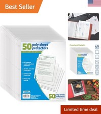 Clear Polypropylene Sheet Protectors, 50 Pack - Protect Your Important Documents