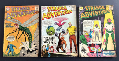 Lot of 3  Strange Adventures DC Comics 158,165,166 Silver Age