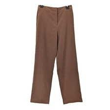 Talbots Brown Stretch Wide Leg Pants Minimal Classic Workwear Size 6