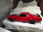 DDA 1/18  1969 Ford Mustang Boss 302 T/A allan moffat red street version NIB