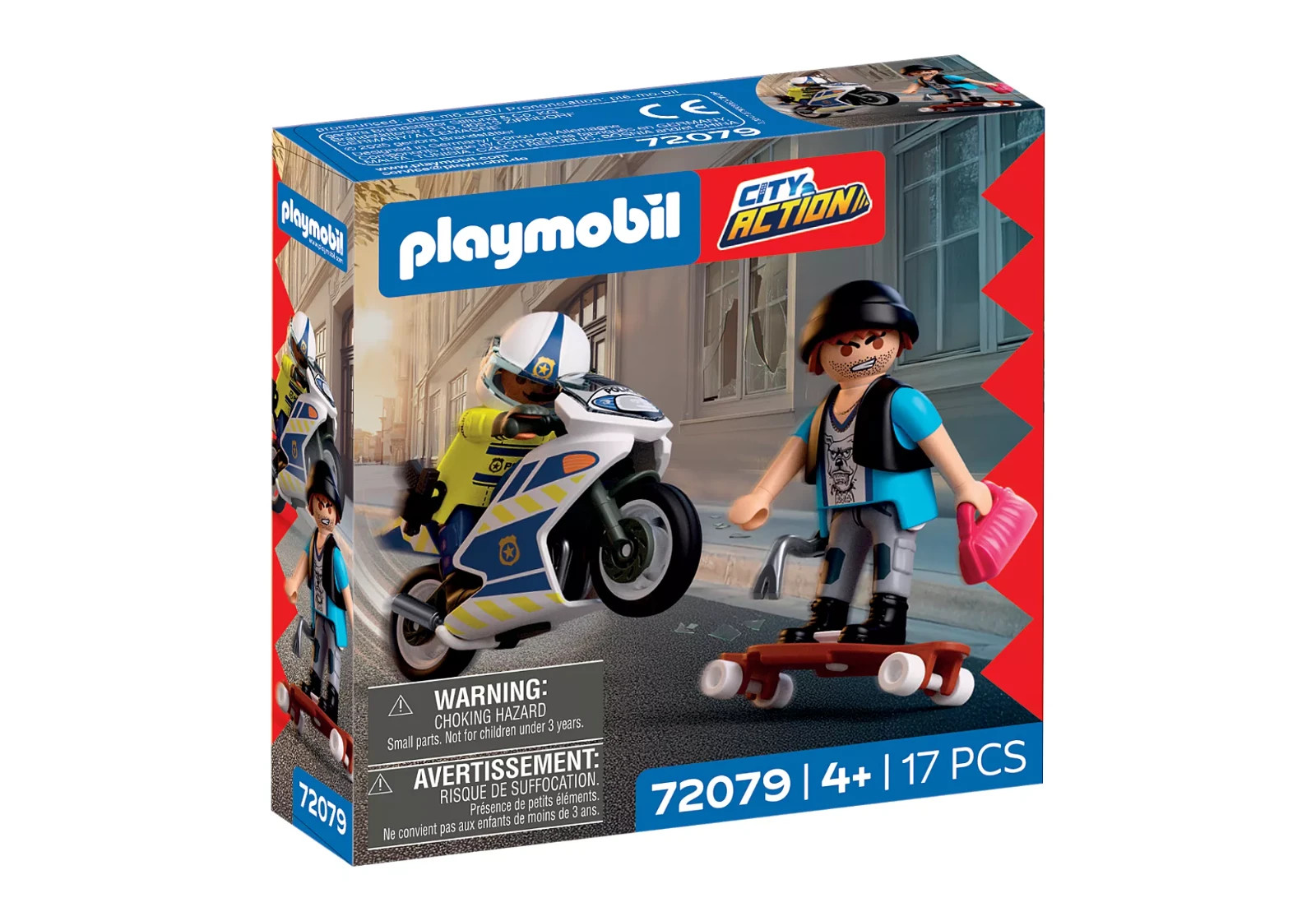 Playmobil City Action Police Motorcycle Chase 72079