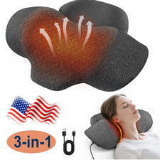 3 in 1 Electric Neck Massager Pillow, Thera Pillow Traction Massager with Heat