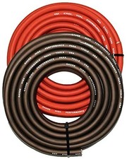 Real 4 Gauge Wire 5FEET Black 5FEET RED , Amplifier PowerGround Amp Wire 10 F...