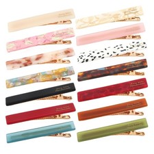 Hair Clips for Women, 14 PCS Acrylic Resin Alligator Small Cute Brown Hair Cl...
