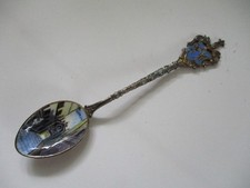 Andenkenl&ouml;ffel Rappallo Italien 800 Silber Emaille Laffenmalerei