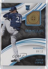 2016 Panini Immaculate Immaculate Swatches Button 9/10 Jorge Lopez #IS-JZ 0yn1