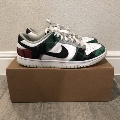 Nike Dunk Premium Low Tartan Christmas Edition Sneakers Men s Shoes Size 11.5
