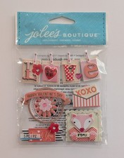 Jolee's Happy Valentine's Day Words Love XOXO Scrapbooking Stickers