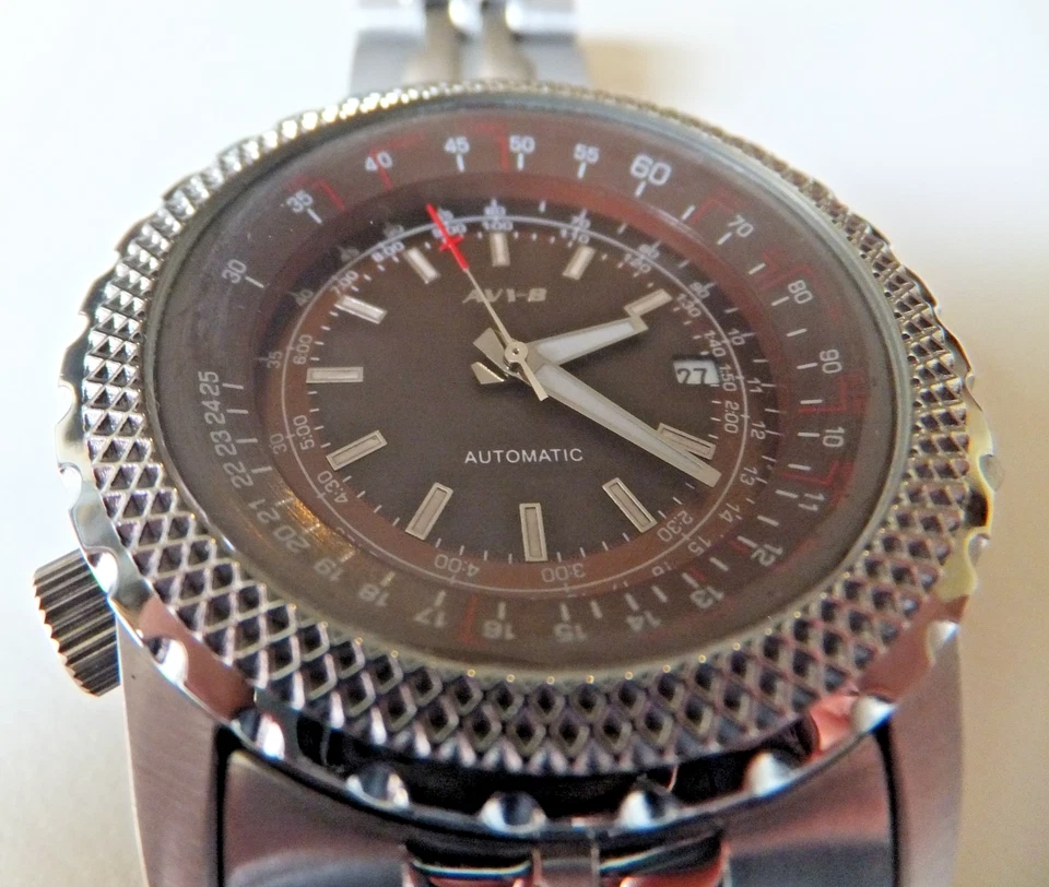 Super AVI-8 Automatic WB058248 46mm Rotating Bezel Black/Bronze Dial Watch — 第 4/4 张图片