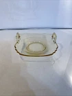 Fostoria Mayfair Topaz Yellow Serving Bowl With Handles Depression Glass