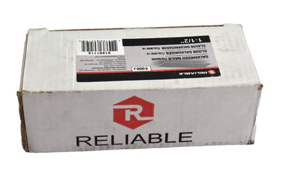 Reliable 18 Gauge 1-1/2'' Brad Nails Galvanized Nails Box of 5000 Trim Moulding