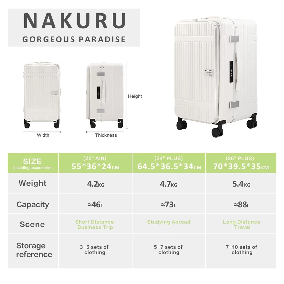 Maleta de Mano de 20 Pulgadas, Equipaje Giratorio 360° con Ruedas Silenciosas, Aerolínea A... Foto 2 de 4