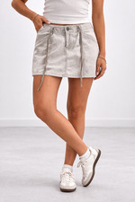 Unionbay Mini Skirt Women s Size 7 Tan Khaki Low Rise Y2K 90s Preppy