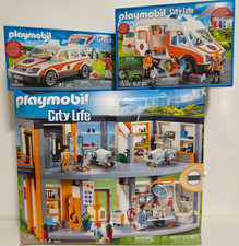 Playmobil 112-Bundle Notarzt 70050 / Krankenhaus 70190 / Rettungswagen 70049