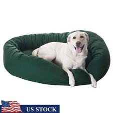 Comfortable Round Dog Bed Waterproof Supportive Washable Cozy Pet Haven New