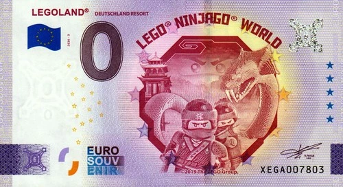 Zero Euro Note - 0 Euro Note - Legoland - Lego Ninjago World - 2026-3 Silver