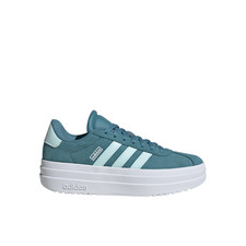 adidas Vl Court Bold Lace Up Youth Girls Blue Sneakers Casual Shoes IH4778