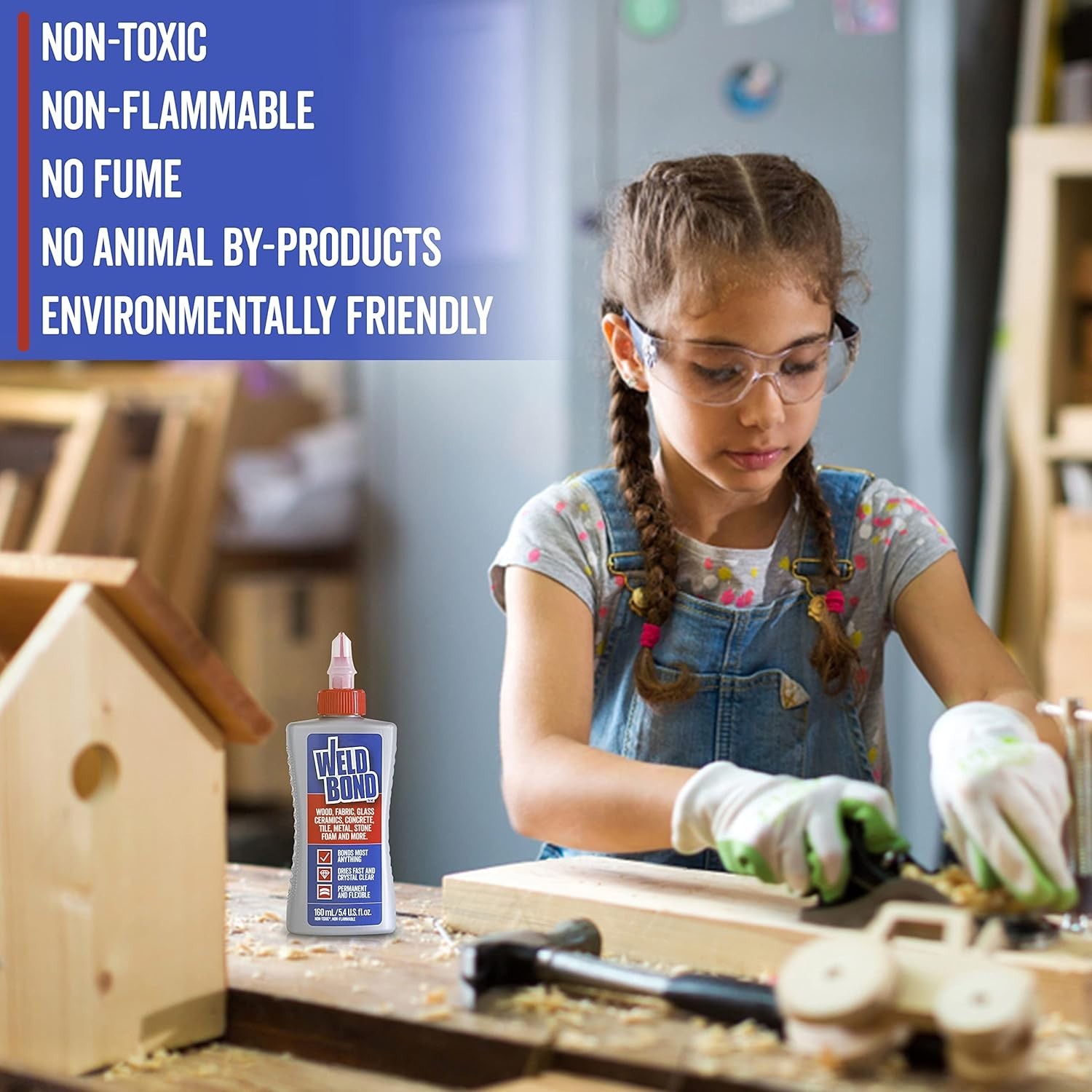 Powerful 5.4 oz Non-Toxic Glue - Ideal for Wood, Glass, and Ceramic Projects!