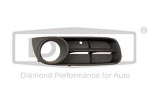 DPA Lüftungsgitter Grill Stoßfänger für SKODA Fabia II Schrägheck (542) Schwarz