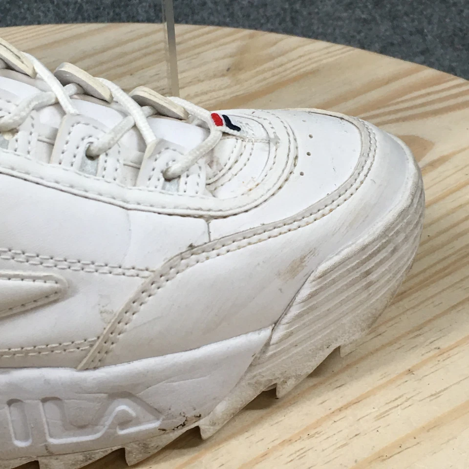 Fila Shoes Mens 9 Disruptor II Sneaker White Lace Up Low Top Comfort FW01655-111 - Image 3 of 4