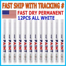 12X White Paint Pen Marker Waterproof Permanent Car Tire Lettering Rubber Letter