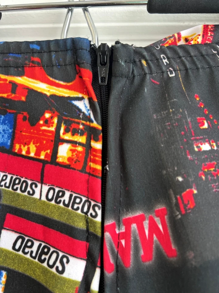 Vintage Y2K  Womens Pants New York City Graphic Print Large Zipper Rock Punk NYC - Image 3 of 4