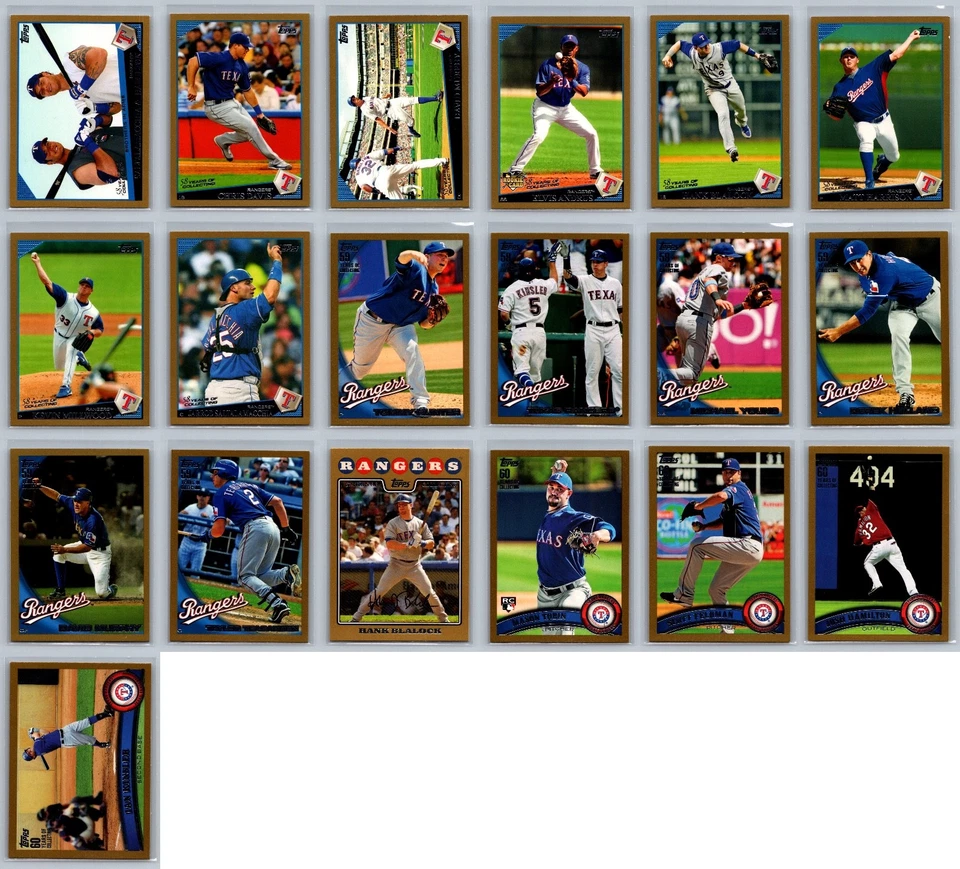Lote de tarjetas de béisbol Texas Rangers Topps serie dorada numerada #/2009 (19) casi nuevas Foto 2 de 4