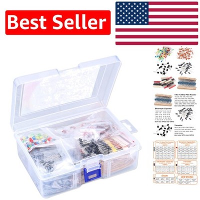 Organized 1400-Piece Electronics Component Set - Ideal for Projects & Repairs