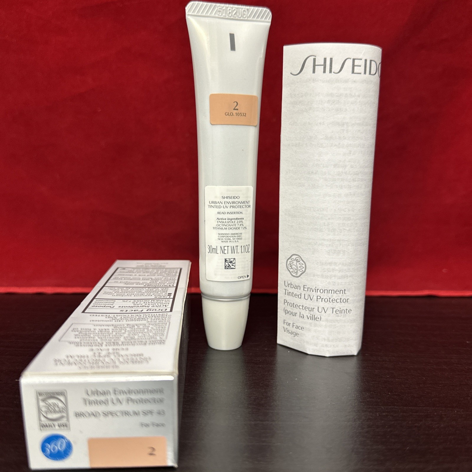 Shiseido Urban Environment Tinted UV Protector 43 Shade #2 - 30mL/1.1OZ Boxed