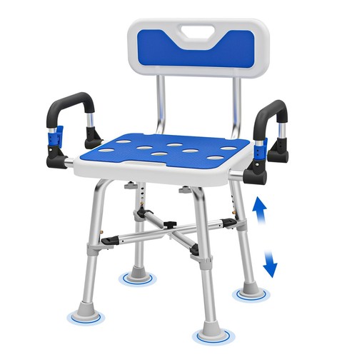 Shower Chair with Arms and Back for Seniors Elderly Handicap Disabled Or Bari...