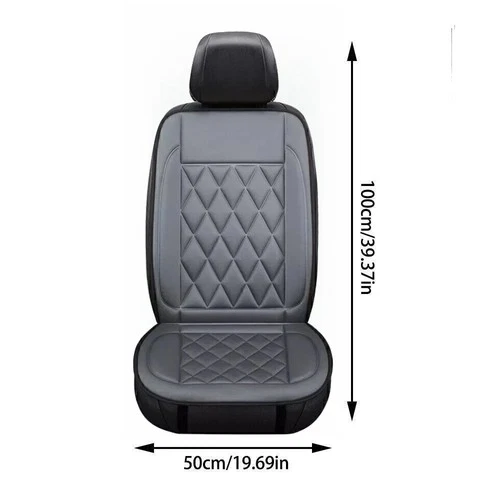 Car Seat Heater Heated Cover Cushion Winter Heating Warmer Pad Hot 12V Gray - Bild 4 von 13