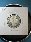 1909 P Philadelphia Mint Barber Quarter Nice 90% Silver Coin