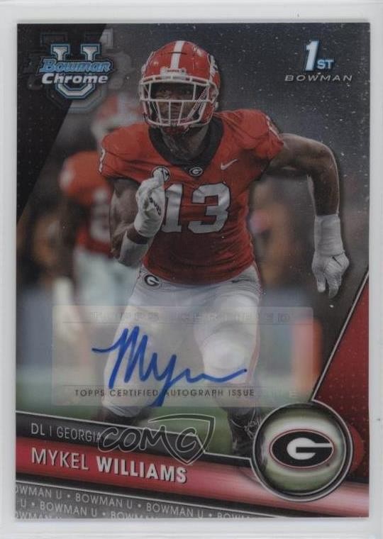 2023 Bowman U Chrome Chrome Prospect Auto Mykel Williams #91 Auto 0e6p