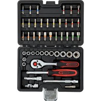 "Ks Tools 1/4\" SteckschlüSsel, Torsions-Bit-Satz 46-Tlg, Ratsche"