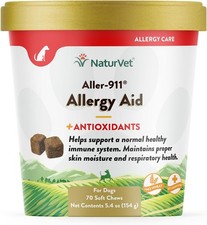 NaturVet ALLERGY AID Antioxidants Support Immune Soft Chew Dog and Cat 70 count
