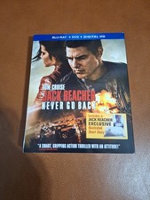Jack Reacher: Never Go Back  Blu-ray  DVD 2016 w/Slipcover  Story Book BN 