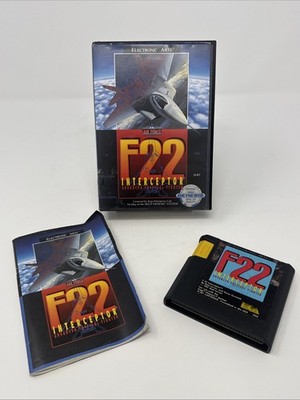 F22 Interceptor (Sega Genesis, 1991)  Complete in Box - CIB - Authentic + Tested