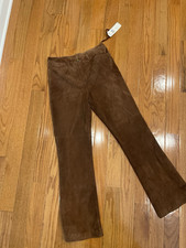 Lauren Ralph Lauren Brown Leather Dress Pants Women Straight Leg Leather Size 6