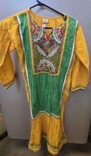 Handmade Embroided Yellow Colorful Cotton Embelish/ Elegant Kurti For Women