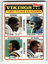1981 Topps #432 Ted Brown / Ahmad Rashad / John Turner / Doug Sutherland
