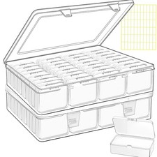 74pcs Bead storage containers, bead organizer boxes and craft storage boxes f...