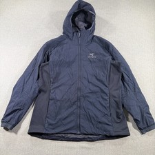 Arcteryx Atom LT Hoody Jacket Womens XL Blue Puffer Full Zip Pockets Outdoor