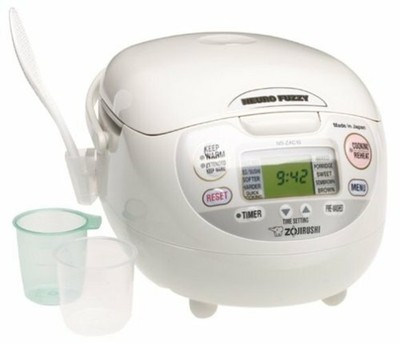 Zojirushi NS-ZCC10 5 1/2 Tassen Ungekocht Neuro Fuzzy Reiskocher und Wärmer