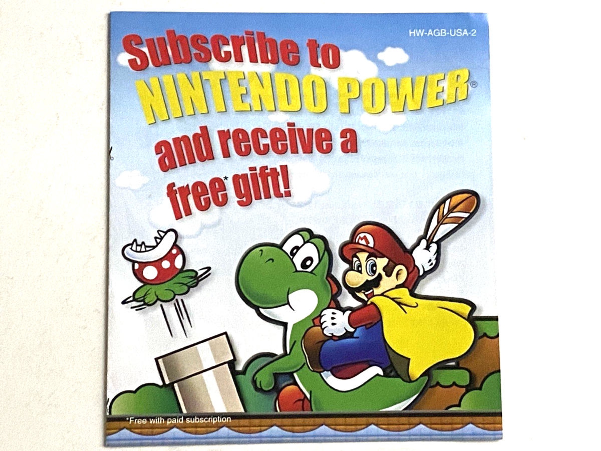 Super Mario Advance GBA Nintendo Power Insert Only NO GAME Gameboy