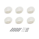 6Pcs Guitar Tuning pegs Tuners Machine Heads White Pearl Small Square Buttons