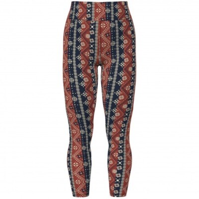 TC2 Lularoe Leggings Striped Tribal Southwest Aztec Red Navy Size 18+ NEW 606199